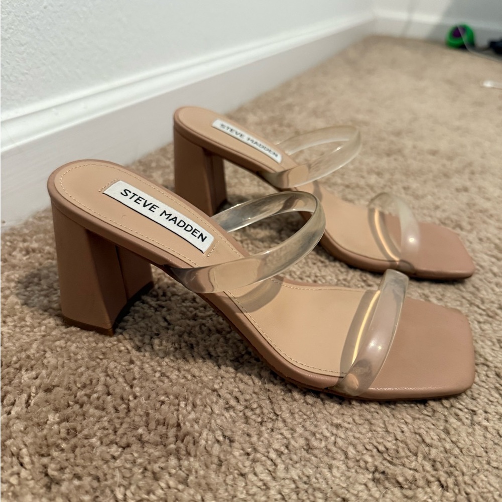 Steve Madden Women's Tan Block Heel Sandals